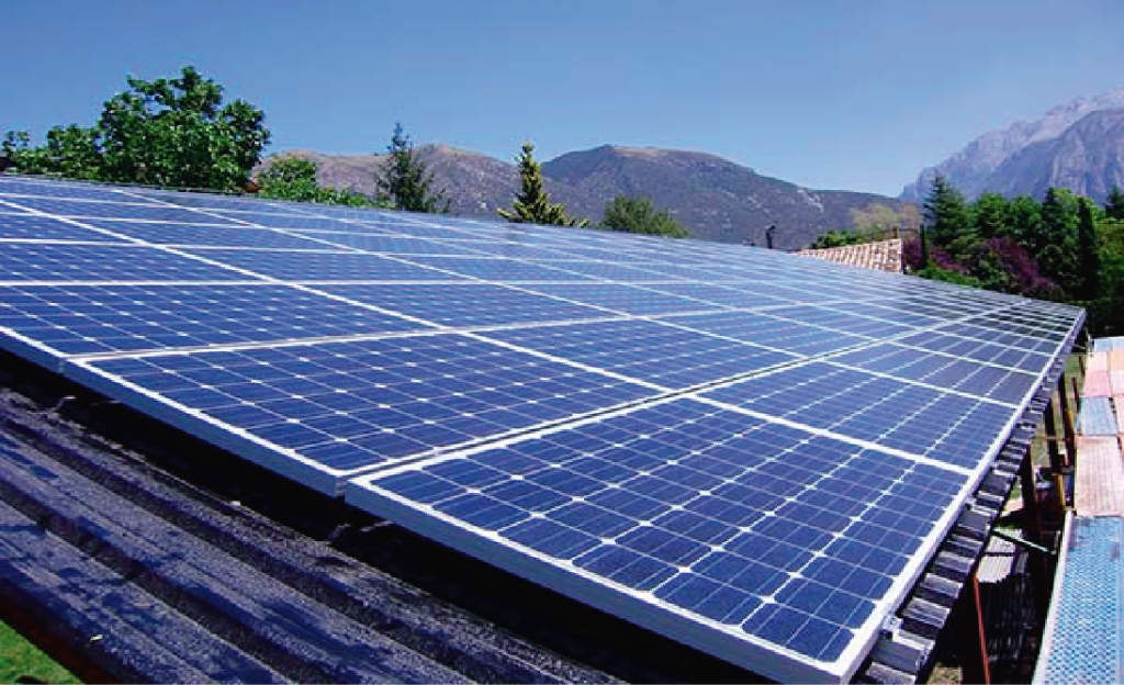 paneles solares en funcionamiento