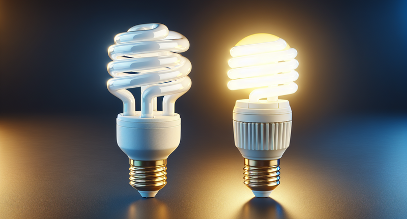 Comparación entre bombillas fluocompactas y bombillas LED de bajo consumo.