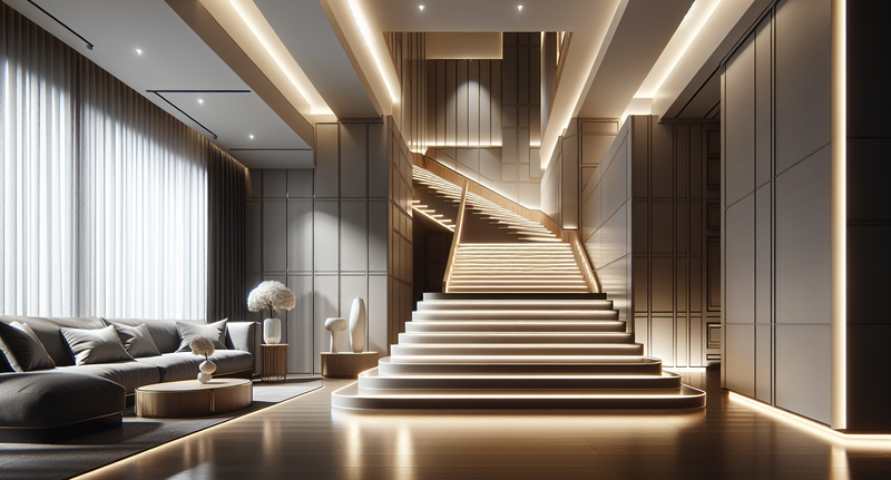 Transforma tu hogar con escaleras iluminadas de forma moderna y elegante