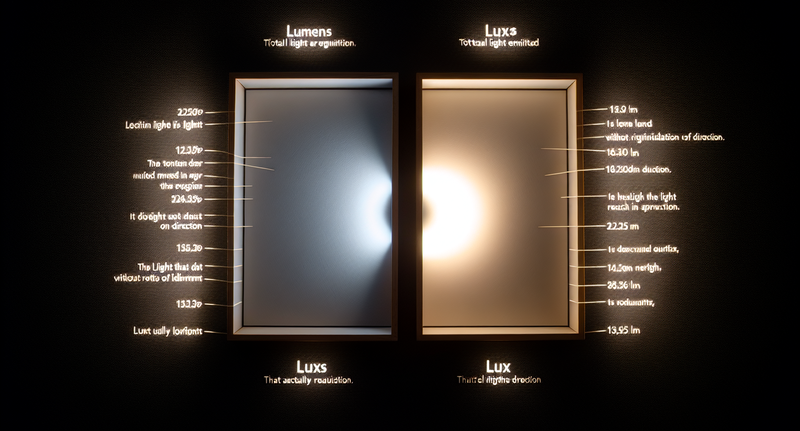 Comparación entre lumens y lux en iluminación: ¿cuál es la diferencia clave?