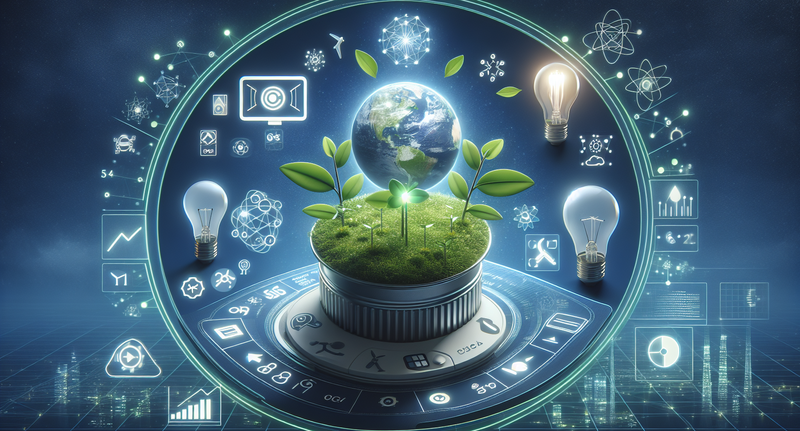 Diagrama de un sistema de control de iluminación inteligente y respetuoso con el medio ambiente.