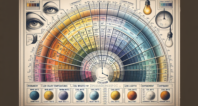 Diagrama descriptivo de la temperatura de color en iluminación LED