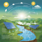 ¿Cómo se relaciona el ciclo del agua con la energía solar?