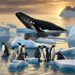 ¿Qué especies marinas migran a la Antártida durante el verano?