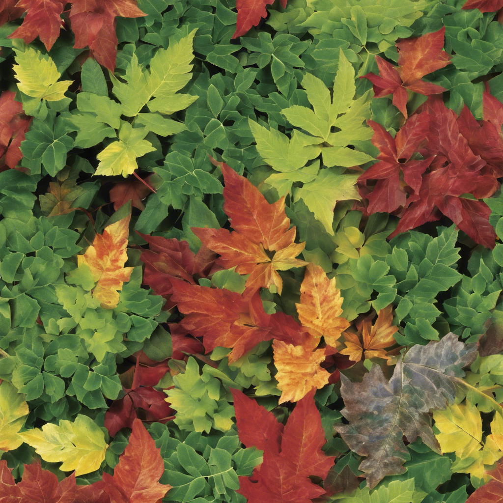 ¿Qué plantas tienen hojas que cambian de color según la estación?
